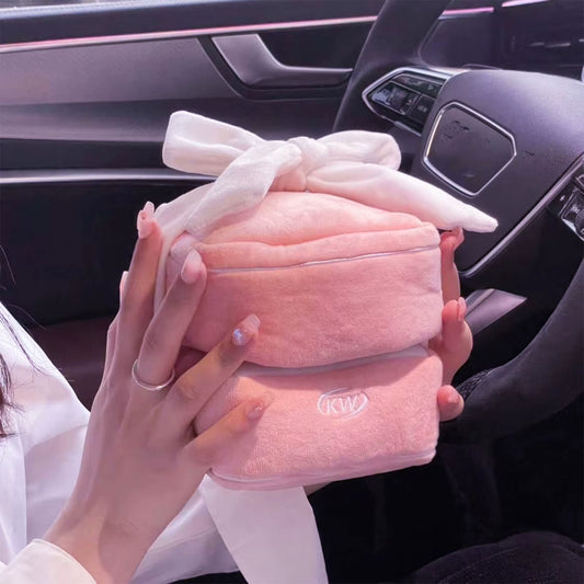 Cute Ring Box Plush Toy Heart Shape Diamond Ring Case Couple Mysterious Surprise Box Memory Wedding Valentine'S Day Gift Present